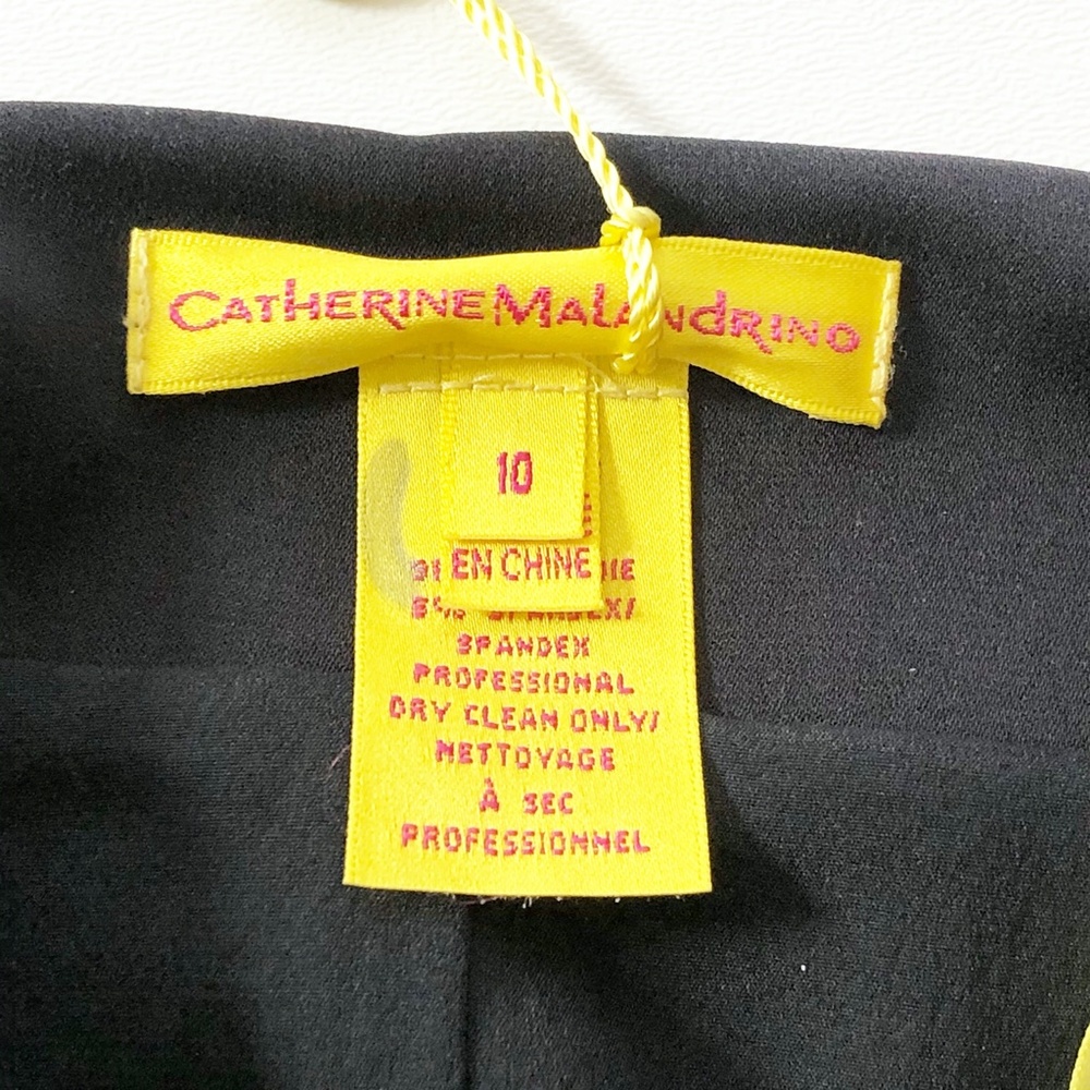 NWT Catherine Malandrino Silk Tired Skirt 10 Black - Picture 7 of 8